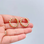 Load image into Gallery viewer, 18k Gold Filled Large Croissant Huggie Hoop Earrings
