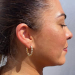 Load image into Gallery viewer, 18k Gold Filled Large Croissant Huggie Hoop Earrings
