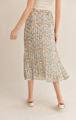 Load image into Gallery viewer, Green Thumbs Pleated Midi Skirt
