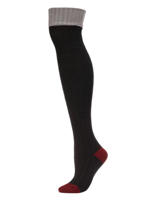 Memoi Mixed Color Over the Knee Socks