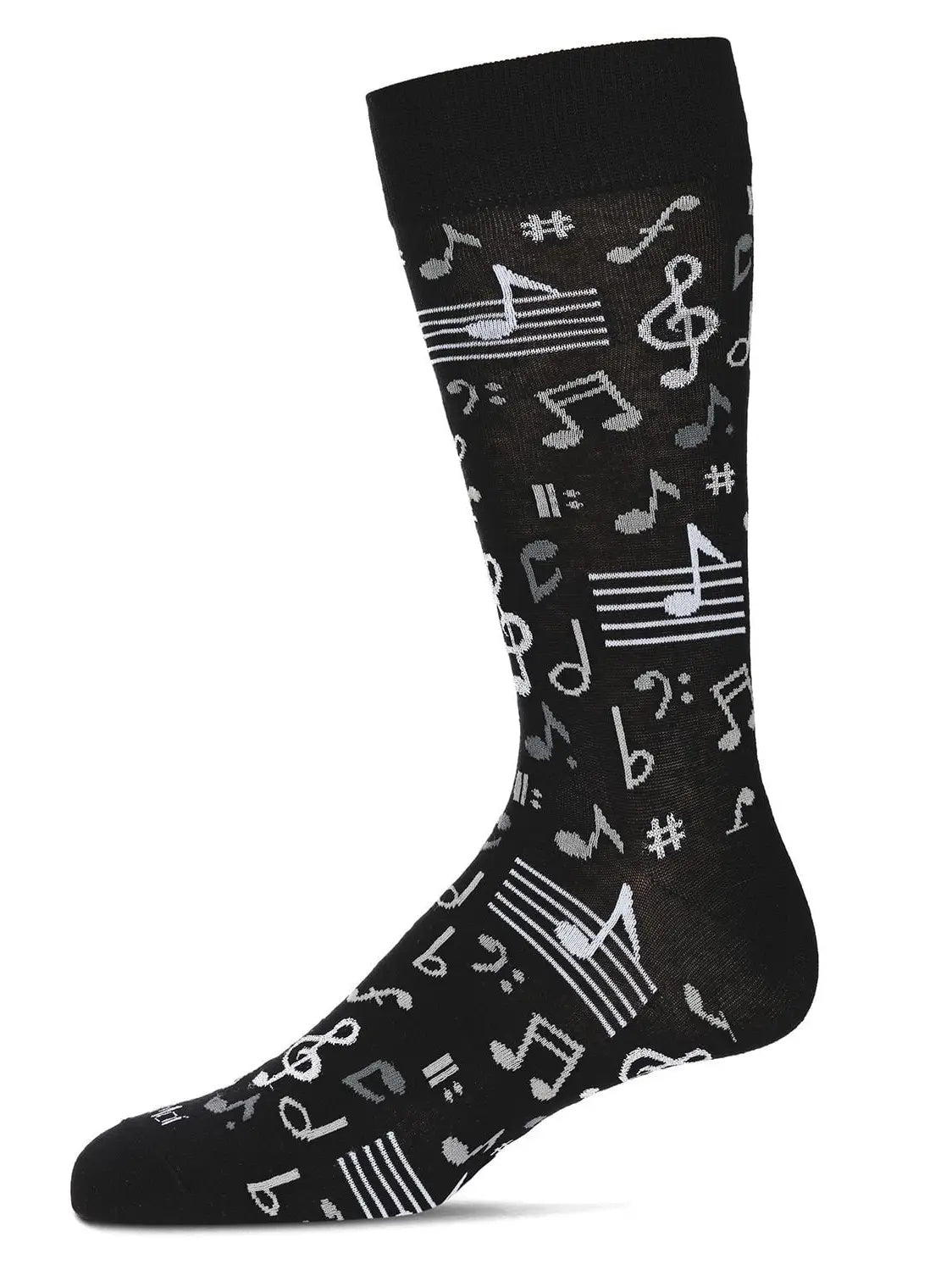 Musical Notes Mens Bamboo Crew