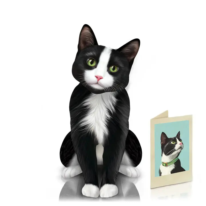 Tuxedo Cat Pop-Up Card