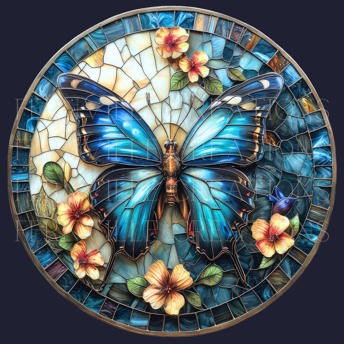 Butterfly Ceramic Coaster, Eco-Friendly Home Decor: 3.6 Inch Glossy