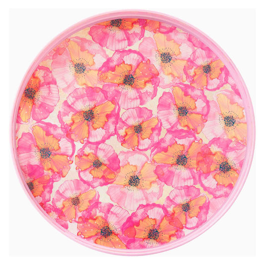 PRESSED PETALS 15 Inch Round Tray