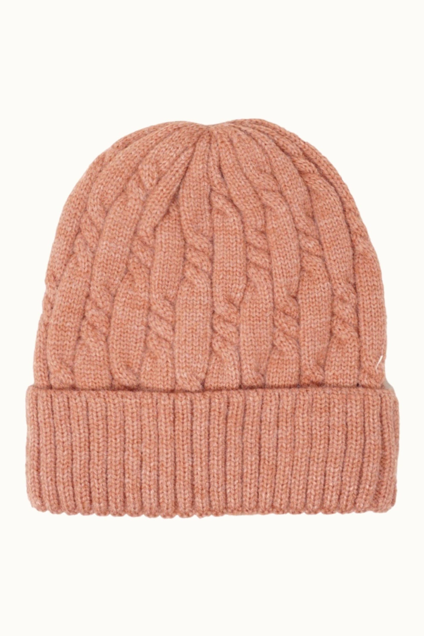 Cable Knit Cuffed Unisex Beanie