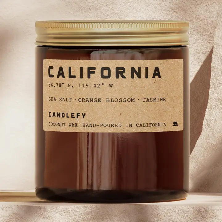 California Candle · Amber Jar 8oz