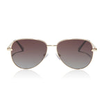Load image into Gallery viewer, After Party Gold &amp; Brown Polarized Sunglasses
