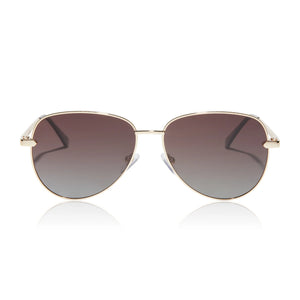 After Party Gold & Brown Polarized Sunglasses