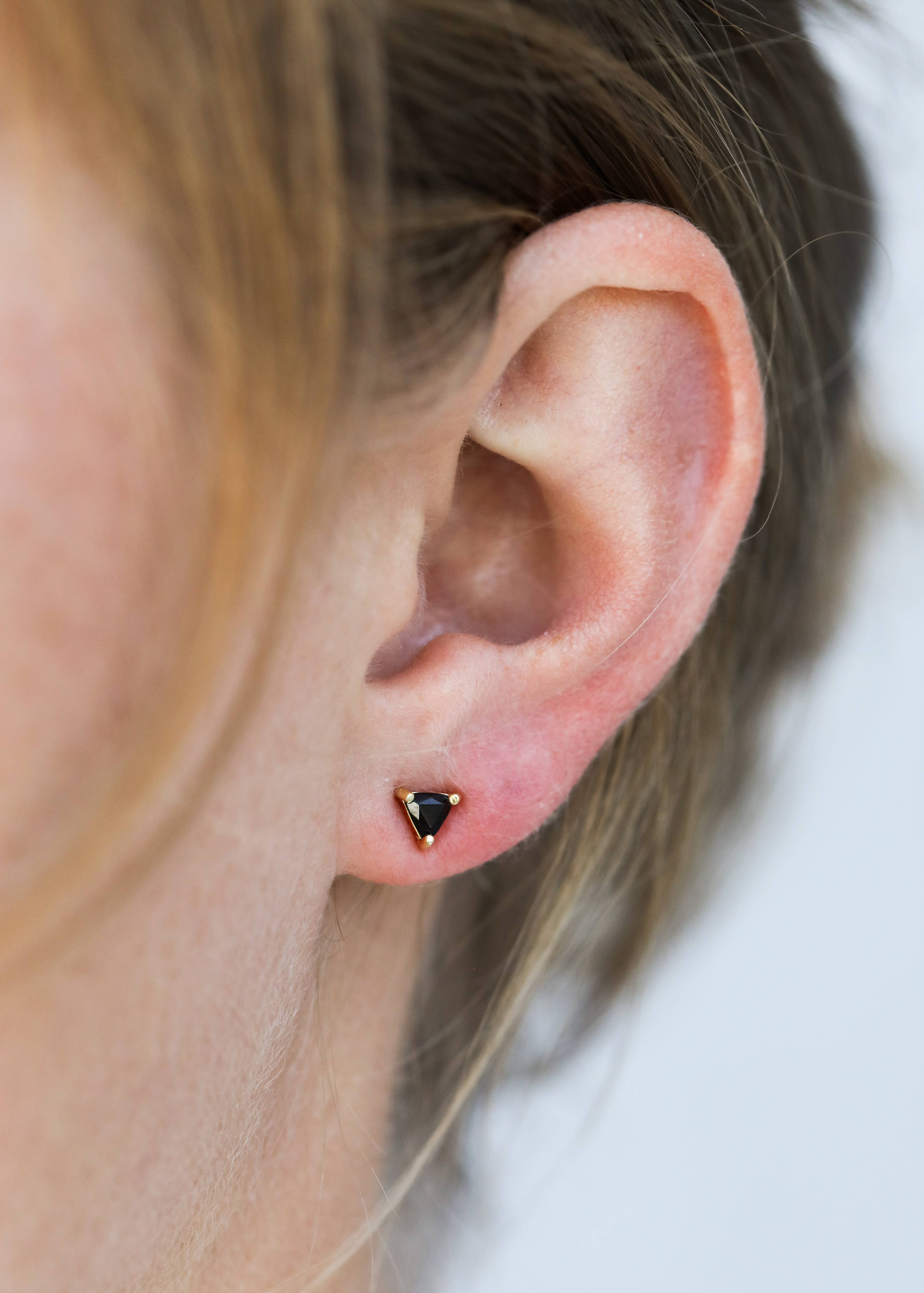 Mini Energy Gem Earring - Black Tourmaline