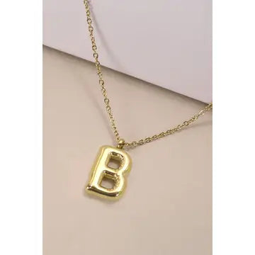 18K Stainless Steel Tarnish Free Initial Necklace