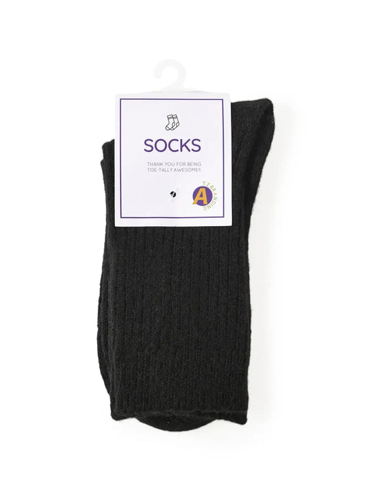 Rufia - Thickened Solid Color Wool Blend Socks