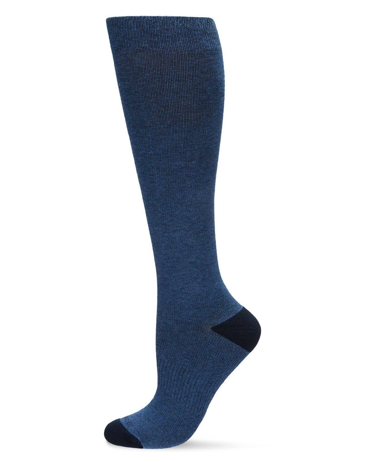 Solid Cotton Compression Socks