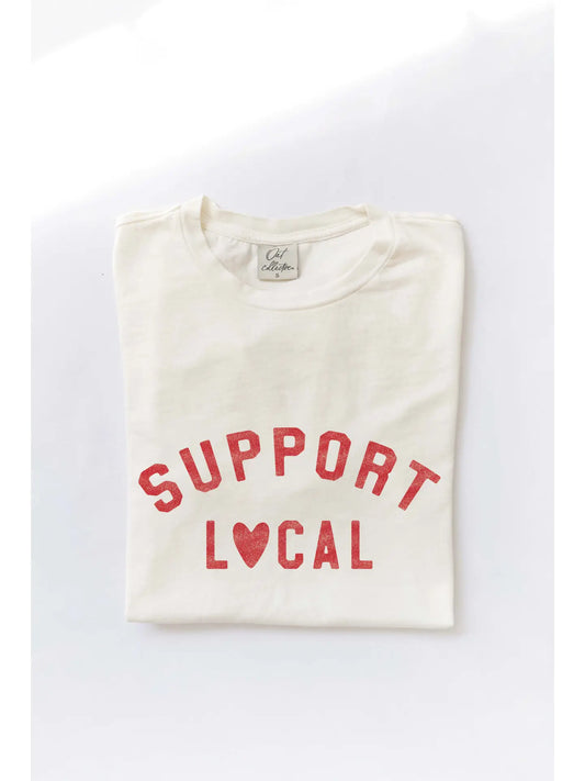 Support Local Mineral Washed Graphic Top
