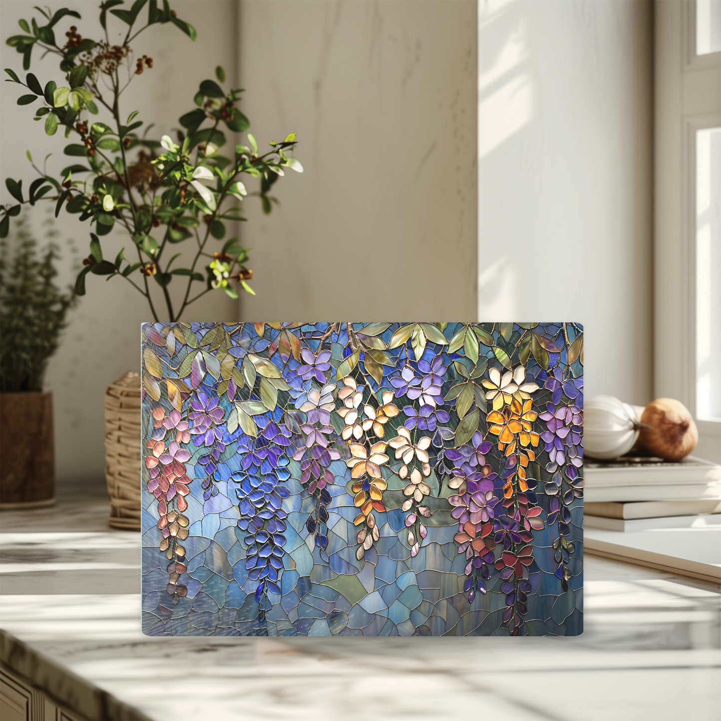 Wisteria Art: Tempered Glass Cutting Board: 8 x 11 inch