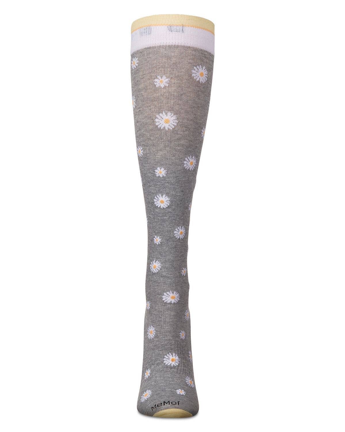 Memoi Daisies Cotton Compression Socks