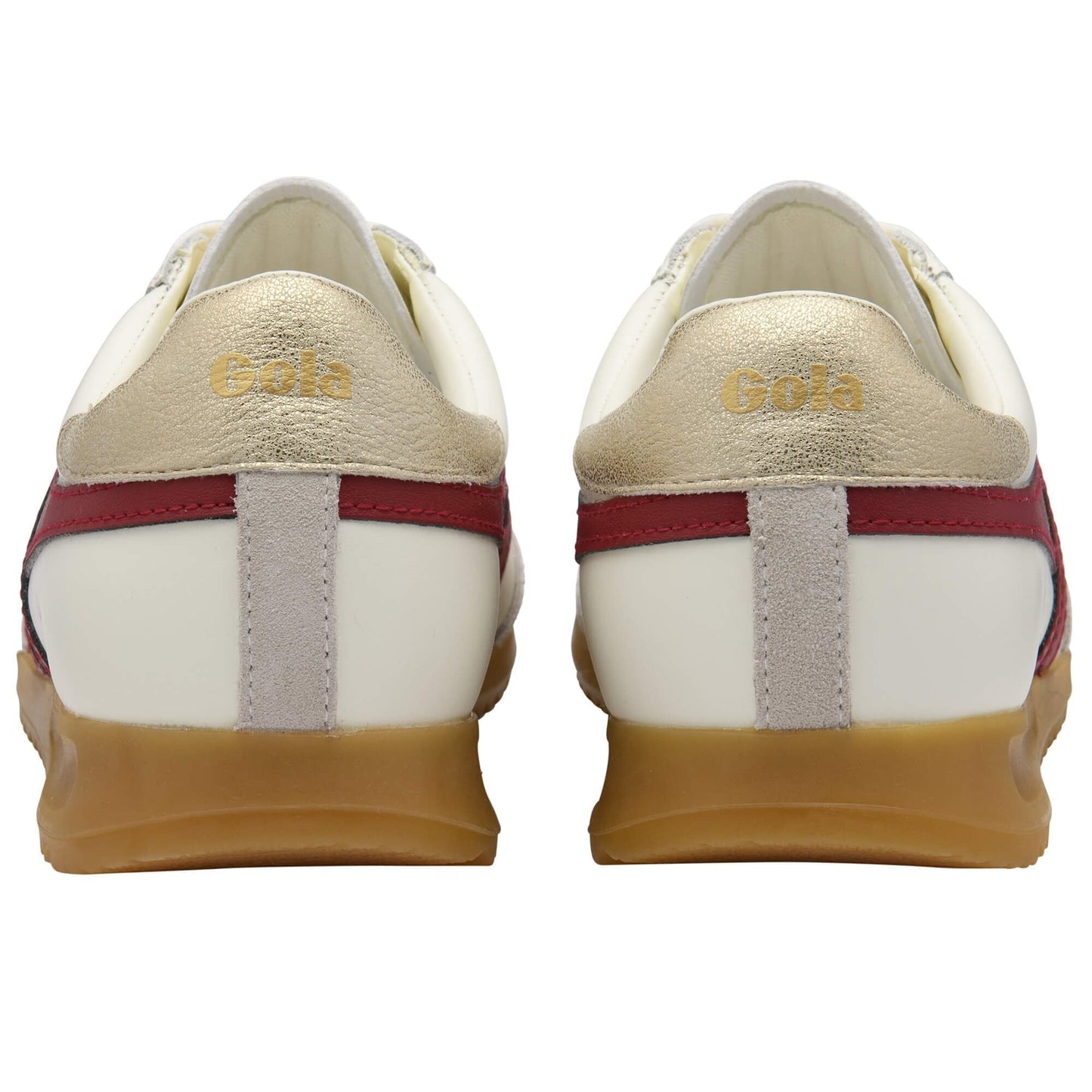 Classics Women's Torpedo Leather Sneakers - Off White/Deep Red/Gold