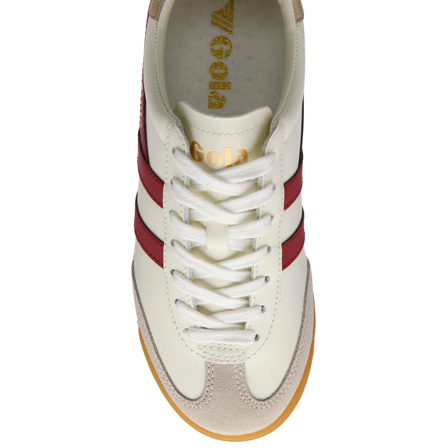 Classics Women's Torpedo Leather Sneakers - Off White/Deep Red/Gold