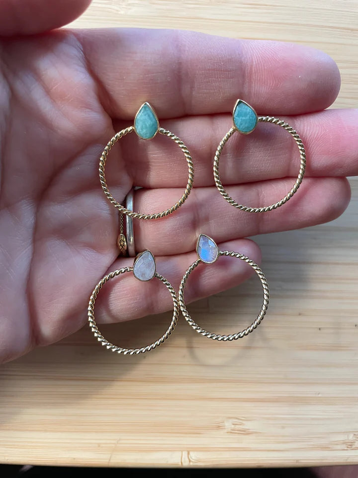 Twist Stud Hoops