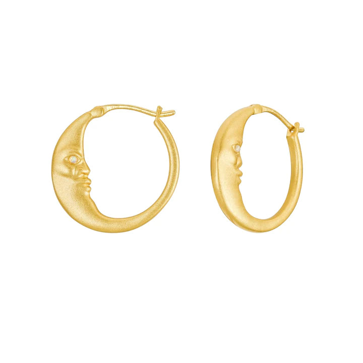 La Lune Opal Hoops