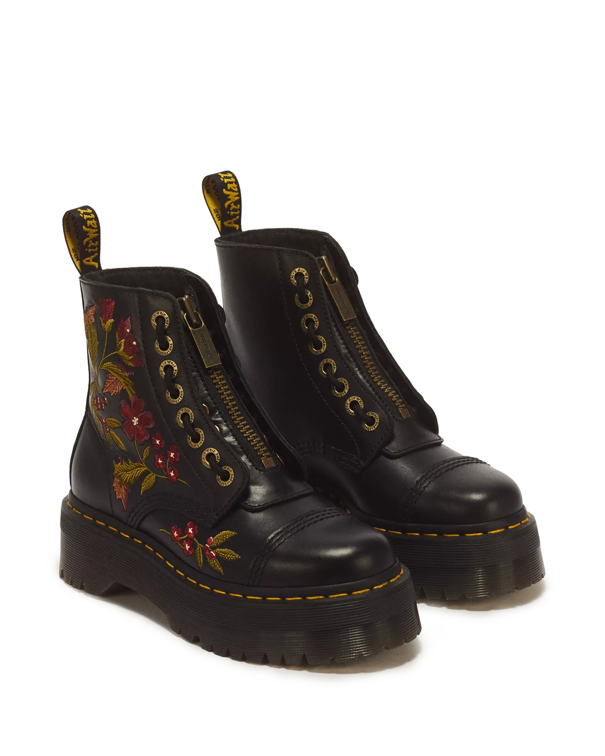 Sinclair Floral Wanama Leather Lace Up Boots