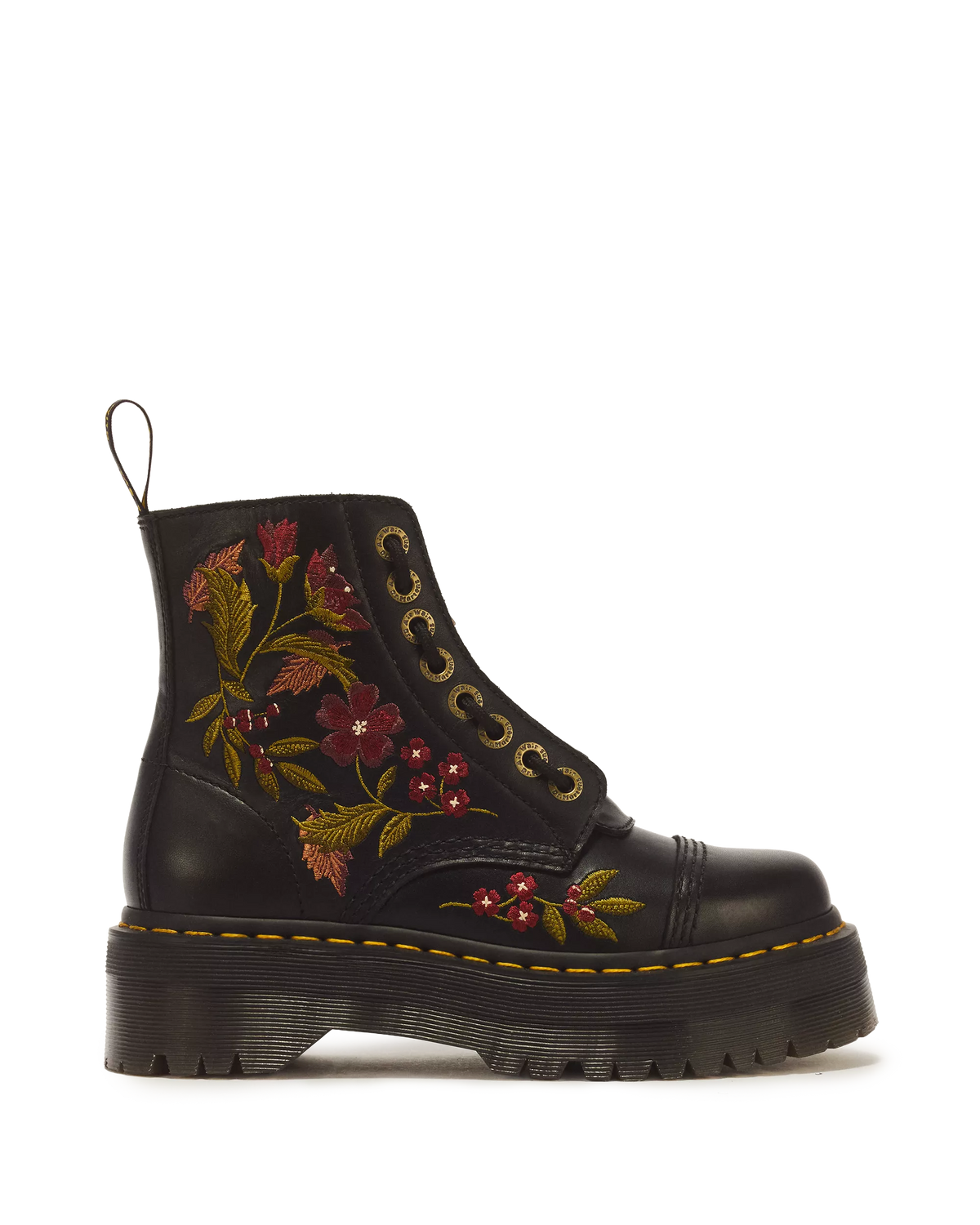 Sinclair Floral Wanama Leather Lace Up Boots