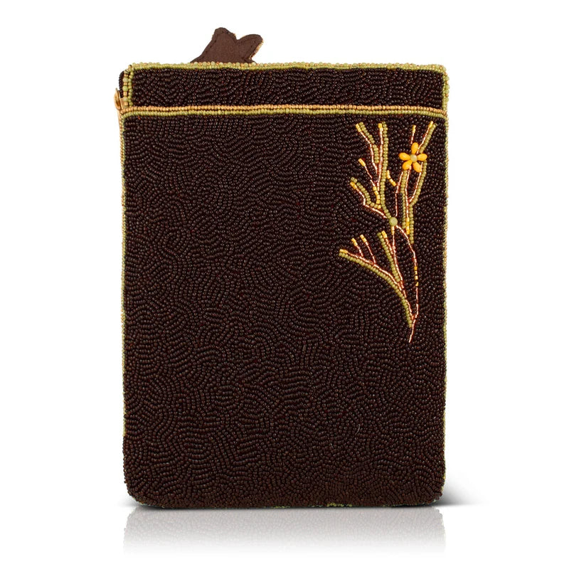 Reach For It Giraffe Beaded Crossbody Handbag