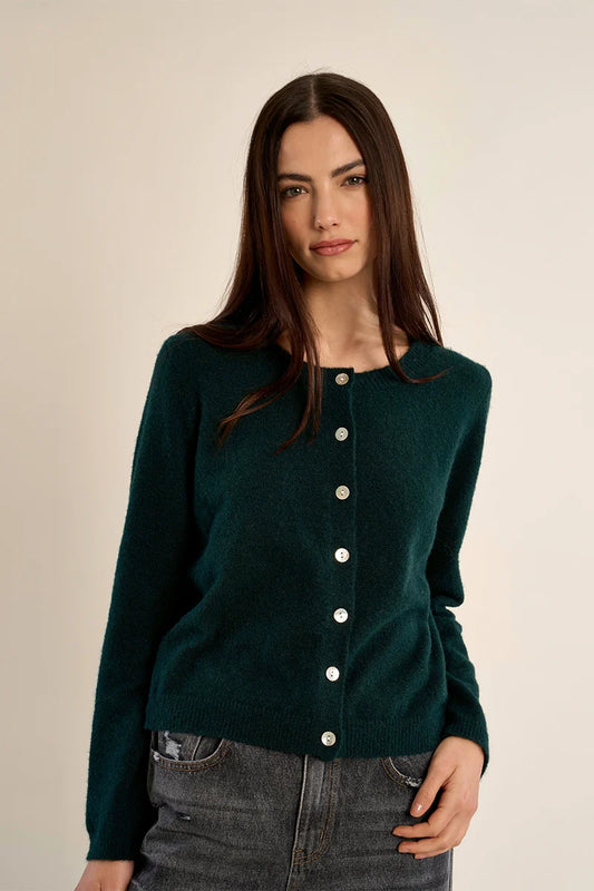 Knitted Cardigan With Round Neck (LAS142EN)