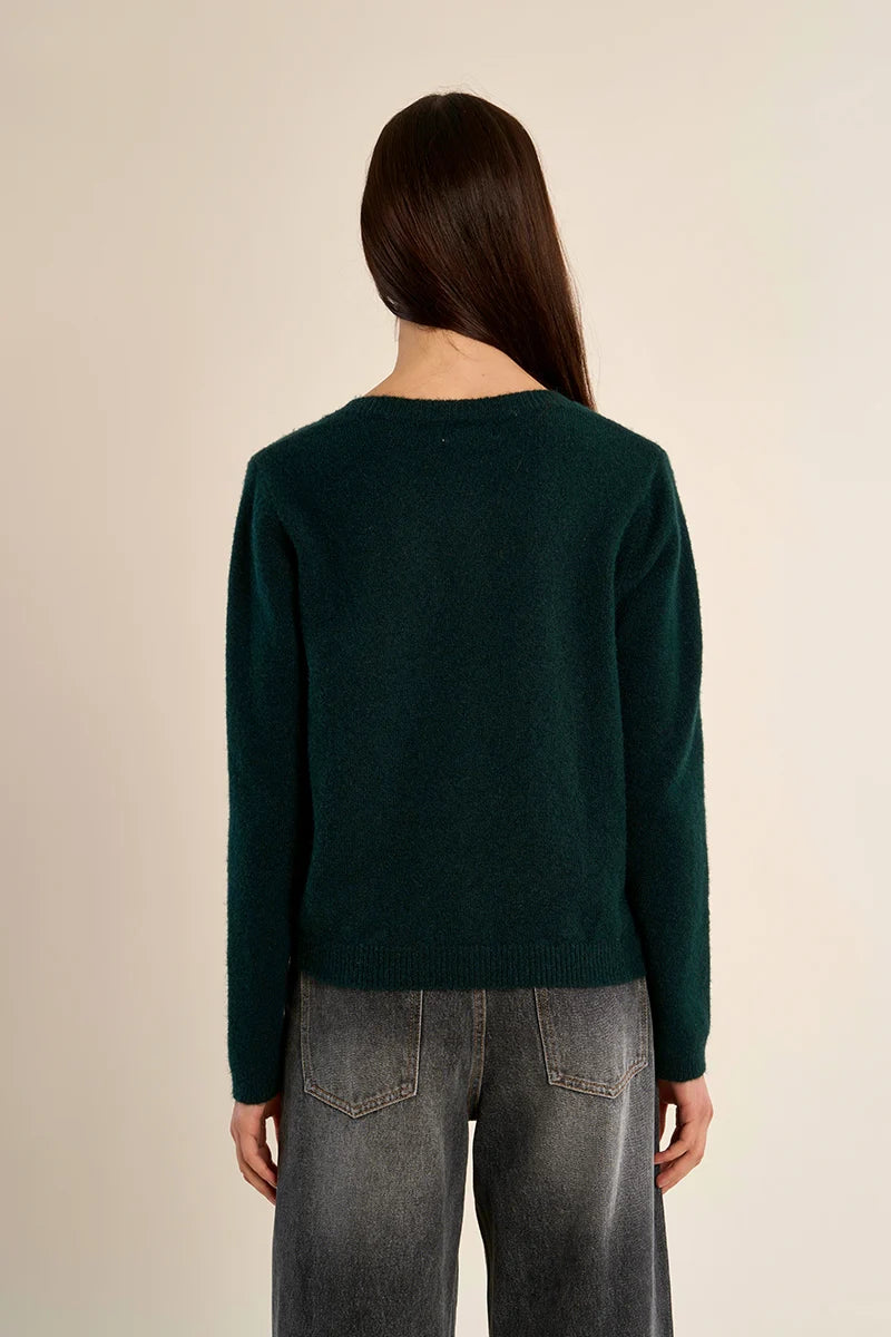Knitted Cardigan With Round Neck (LAS142EN)