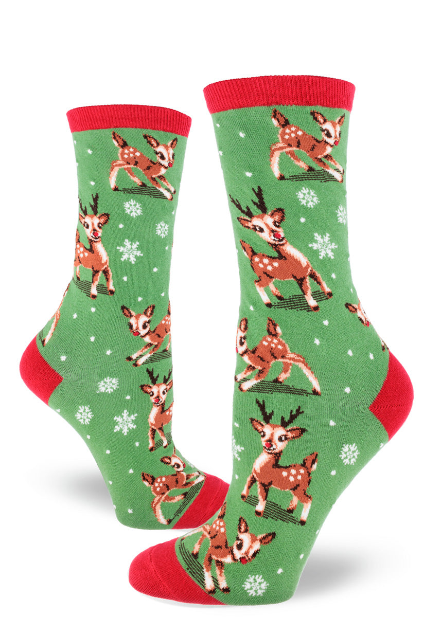 Reindeer Fun Women's Crew Socks