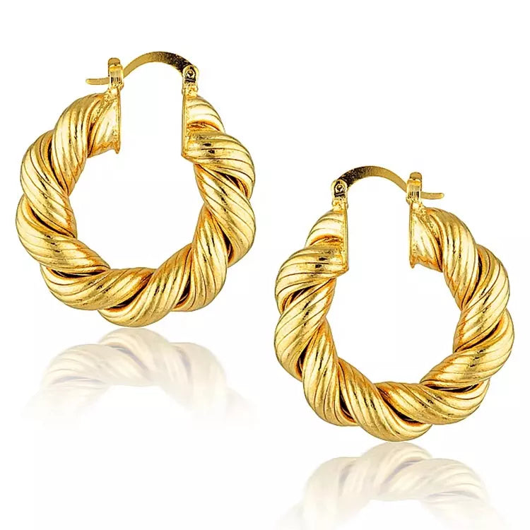 Twisted Hoops 18K Gold Filled