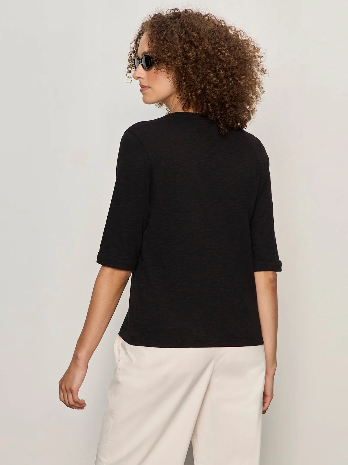 Rolled Sleeve Tee - Black