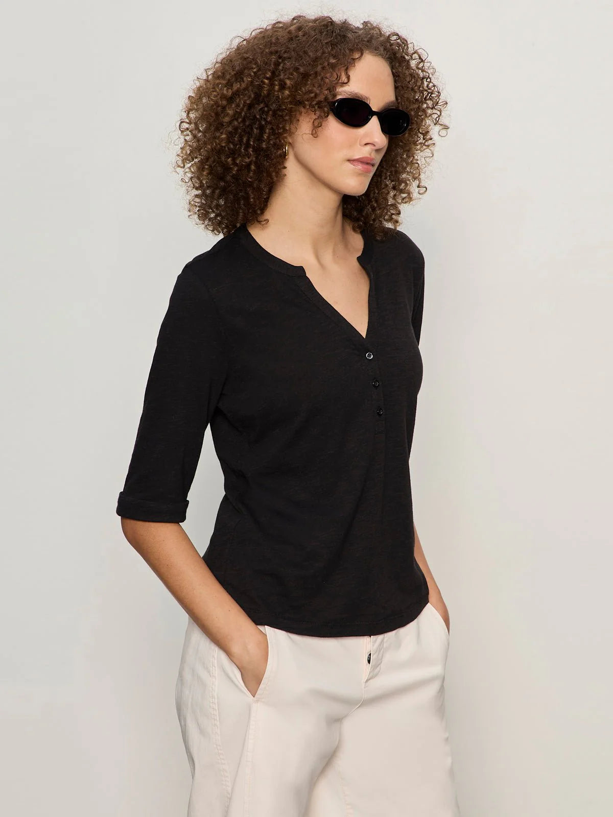 Rolled Sleeve Tee - Black