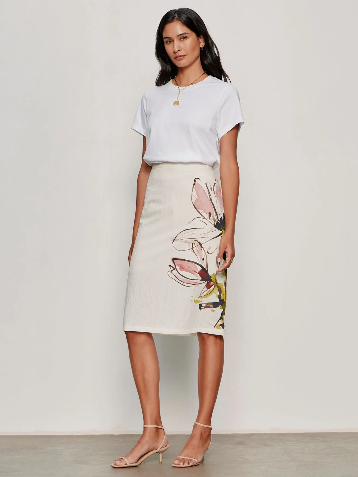 Spring Fleur Pencil Skirt Fleur