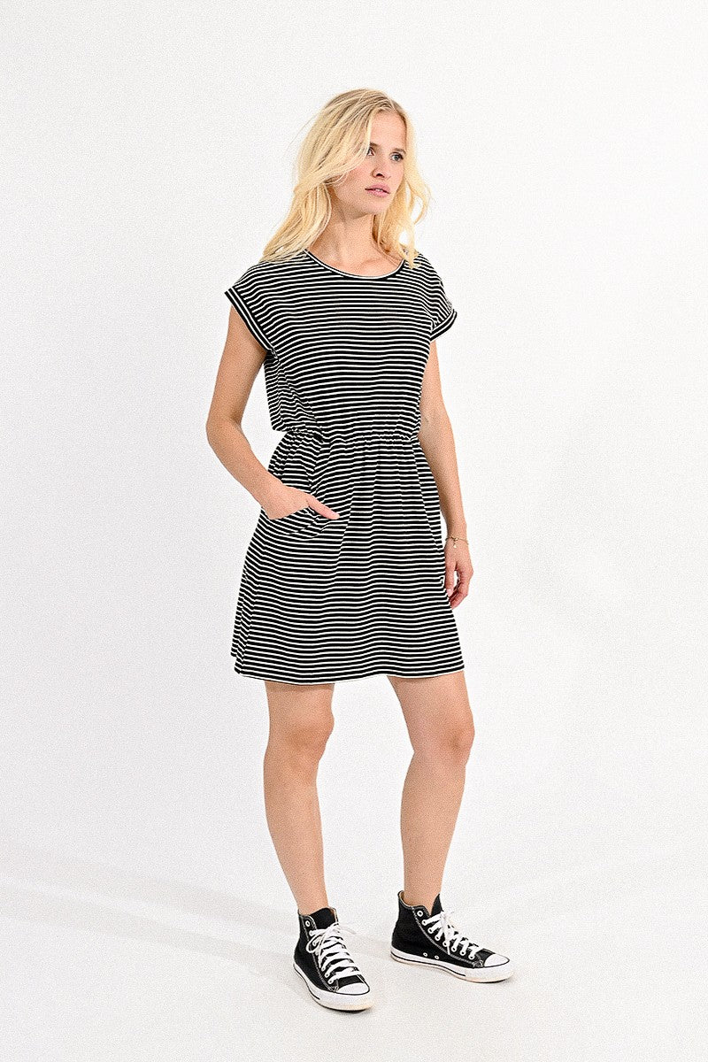 Carol Striped Jersey Dress