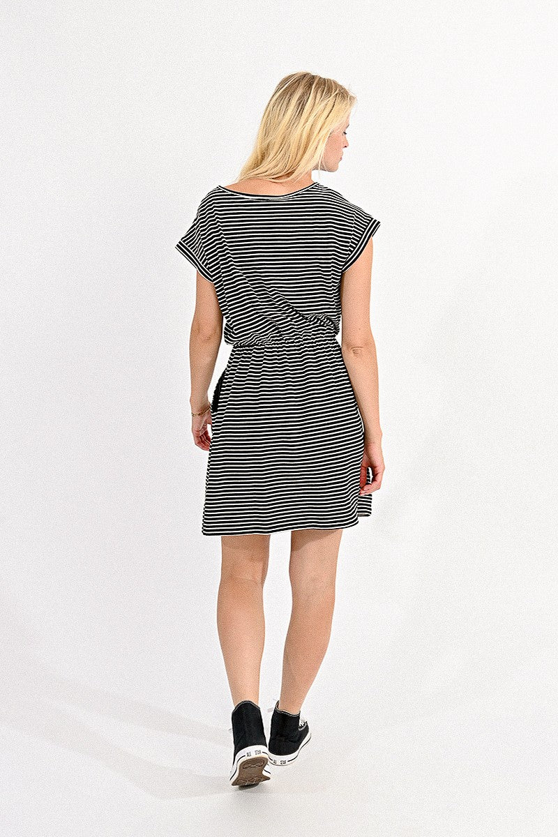 Carol Striped Jersey Dress