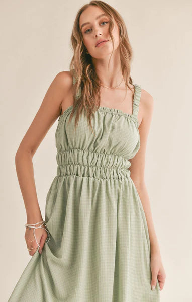 Heat Gathered Bust Detail Mini Dress