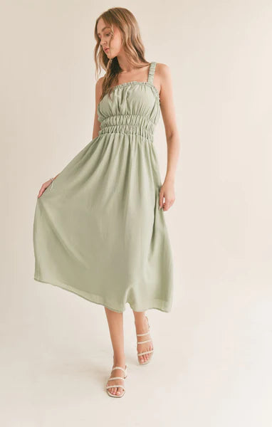 Heat Gathered Bust Detail Mini Dress