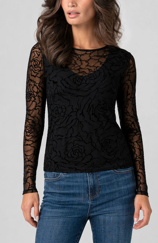 Long Sleeve Layered Knit Top