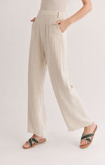 Load image into Gallery viewer, La Luna Linen Pleated Trousers
