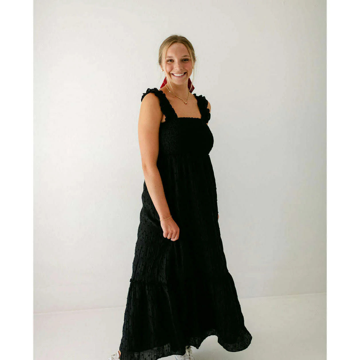 Dylan Smocked Black Dress