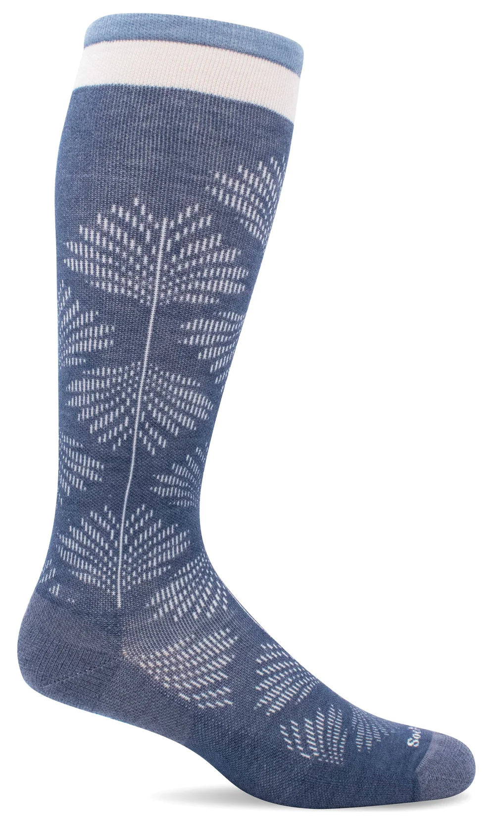 Women's Full Floral | Moderate Graduated Compression Socks | Wide Calf Fit