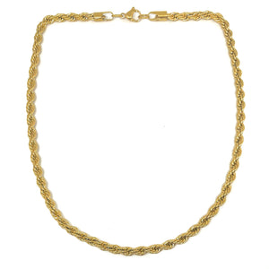 Golden Rope Necklace Stainless Steel