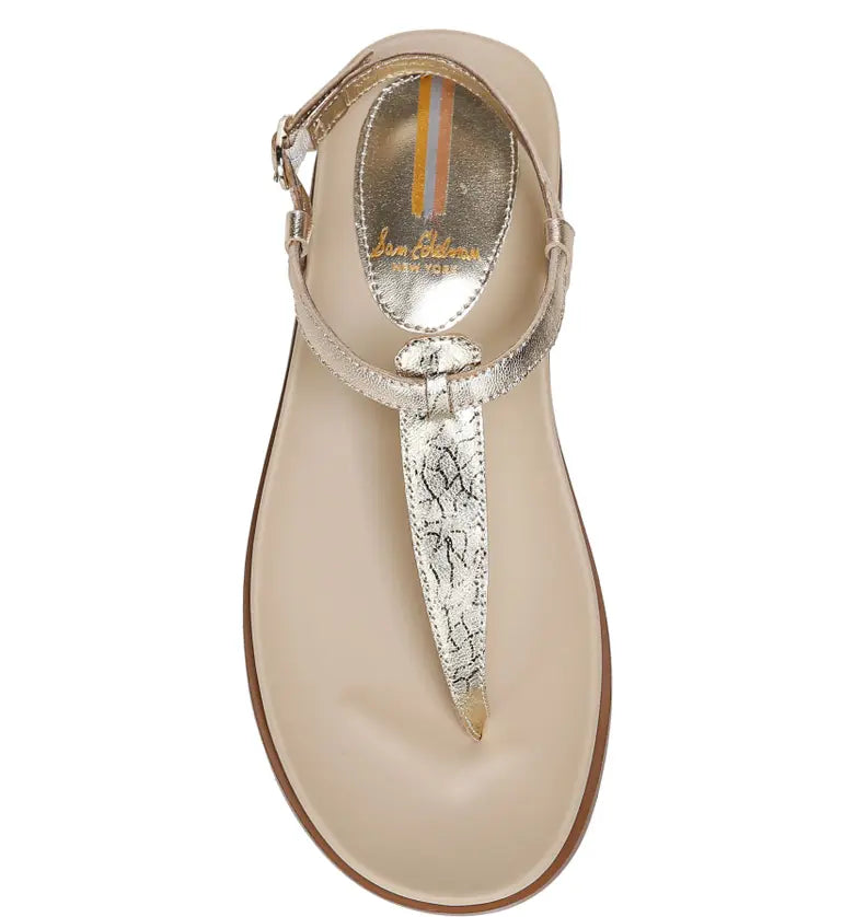 Naomi Thong Sandals Gold Leather