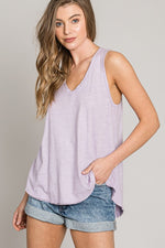 Load image into Gallery viewer, Joelle Loose Cotton Tank Dusty Lavender
