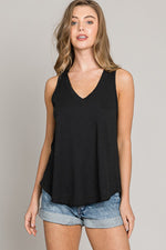 Load image into Gallery viewer, Joelle Loose Cotton Tank Charcoal
