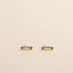 Load image into Gallery viewer, Bar Opal White Earrings
