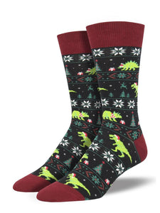 Santasaurus Rex Men's Socks