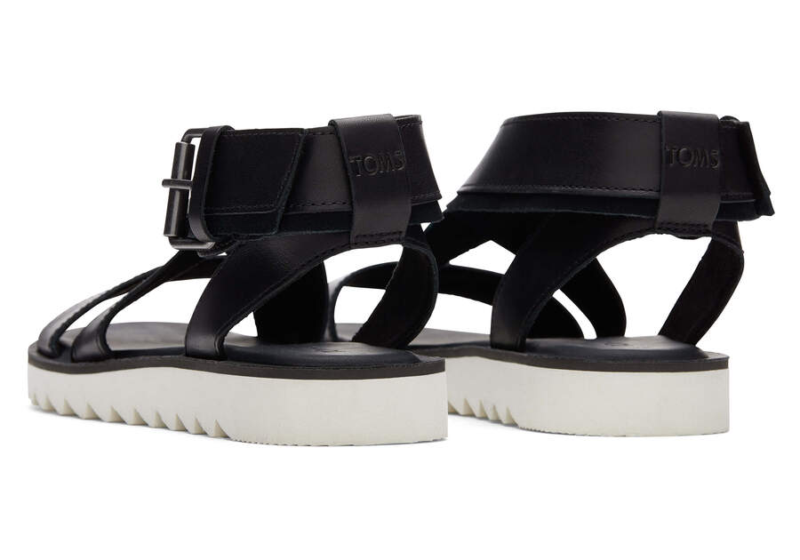 Sidney Sandal Black Leather
