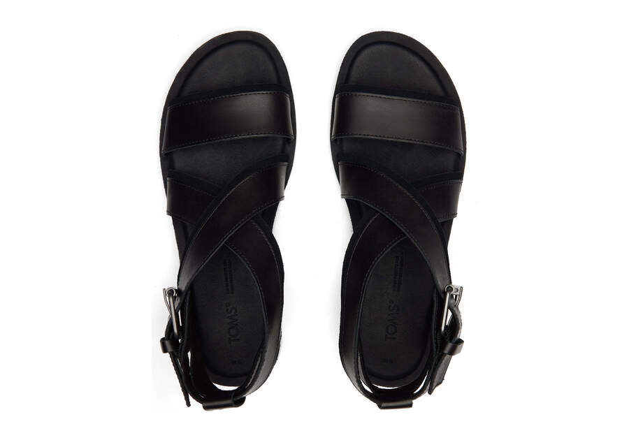 Sidney Sandal Black Leather
