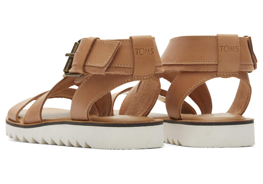 Sidney Sandal Warm Beige Leather